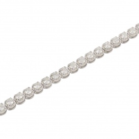 18k White Gold Diamond Line Bracelet 2.71ct G-H/VS